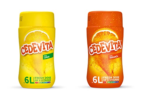 Cedevita Lemon/Cedevita Orange Instant Vitamin Shower Powder 2 x 455 g Voor 12 L sap Alcoholvrij 