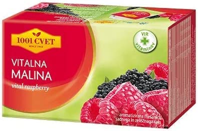 Load image into Gallery viewer, Fruit Tea from the Mountains of the Alps - Best Herbal Tea with Vital Raspberry Flavour 4 Packs of 20 Bags (80 Tea Bags) (Vital Raspberry Tea - 80 Bags)
