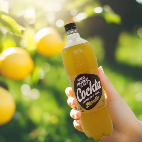 4 Cockta Legendary Taste Fizzy Drinks with Finest Herbal Extract Soft Drink Non Alcoholic Aperitif Drinks, Coffeinfrei & Orthophosphoric Acid Free New Taste with other side of ORANGE