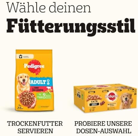 Afbeelding laden in Galerijviewer, Pedigree Adult Dog Food Vital Protection, 84 portiezakken, 84 x 100 g (1 bulkverpakking) – Nat hondenvoer in saus met kip, rundvlees, lam en kalkoen 
