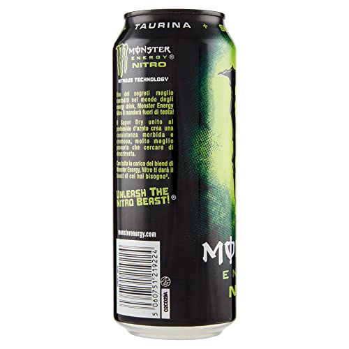 Load image into Gallery viewer, Monster Energy Nitro Super Dry Energy Drink Energy Drink Refreshing and Thirst Quenching with Citrus Flavour 500 ml Disposable Can Alcoholic Drink Soft Drink Pack of 24
