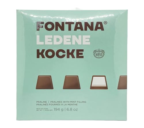 Fontana Happy Birthday Chocolates Gift Box with Cool Mint Filling | Dark Chocolate Joy in Various Pack Sizes (194 g, 49 g, 146 g, 730 g) (194 g, 12 Pieces)