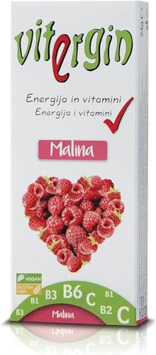 VITERGIN Respberry Vitamin Candy - Spicy Citrus Flavour in 24 Packs (20 Sweets Each Pack). Sweet Sweets for a Daily Energy Boost