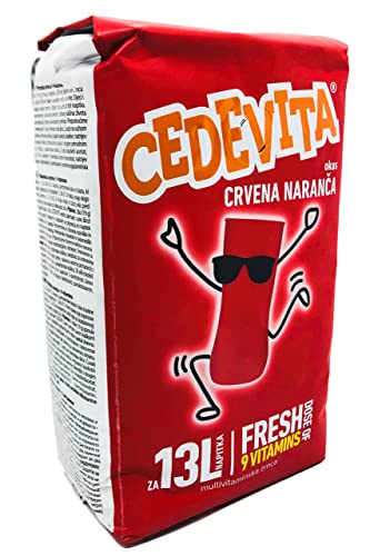 Load image into Gallery viewer, Cedevita Blútorange (crvena narandza) 9 Vitamins, Instant Powder Vitamin Drinks Mix, 1 kg, Makes 13 L Juice Alcohol-Free
