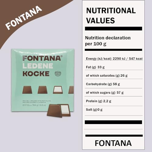 Fontana Happy Birthday Chocolates Gift Box with Cool Mint Filling | Dark Chocolate Joy in Various Pack Sizes (194 g, 49 g, 146 g, 730 g) (194 g, 3 Pieces)