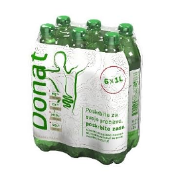 6 bottles of WATER DONAT MG ROGASKA Rich in Magnesium 100 cl.