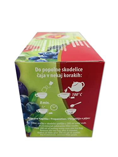 Load image into Gallery viewer, Fruit Tea from the Mountains of the Alps - Best Herbal Tea with Wild Cherry Flavour 4 Packs of 20 Bags (80 Tea Bags) (Enchanting Cherry Tea - 80 Bags)
