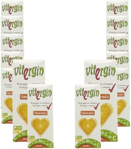 Load image into Gallery viewer, Vitergin Strawberry Vitamin Sweets - Delicious Fruit Enjoyment with 24 Packs (20 Sweets per Pack) - Sweet Sweets for a Healthy Boost (24, Orange)
