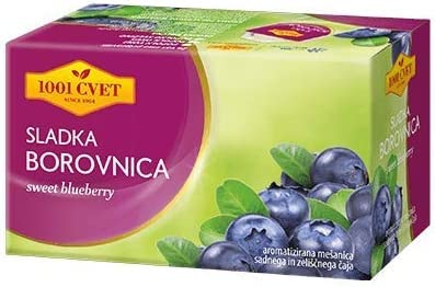 Load image into Gallery viewer, Fruit Tea from the Mountains of the Alps - Best Blueberry Flavoured Herbal Tea 4 Packs of 20 Bags (80 Tea Bags) (Sweet Blueberry Tea - 80 Bags)
