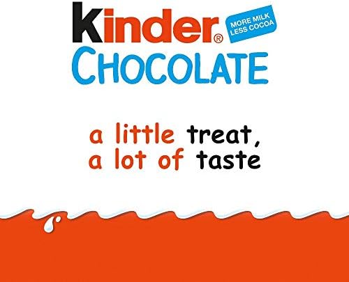 Ferrero kinder milk chocolate bars 10 packs 1kg of 8 bars each 100 grams (1000042179)