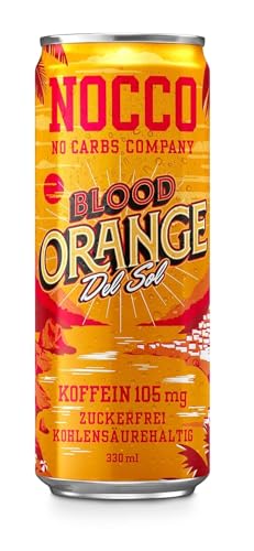 NOCCO BCAA DRINK | Blood Orange Del Sol 330 ml | BCAA | 105 mg Cafeïne | Energiedrank | Buxtrade | Verschillende hoeveelheden (6 blikjes) 