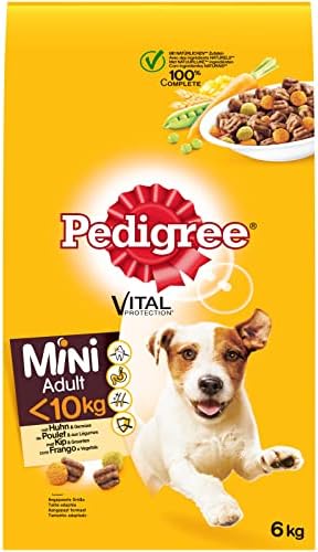 Pedigree Hondenvoer Volwassen Droog Hondenvoer Volwassen Mini Honden Verpakking van 1 x 6kg 