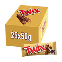 Twix Double Bar 32x50g Chocolate Bar Crunchy biscuit with delicate caramel covered in milk chocolate