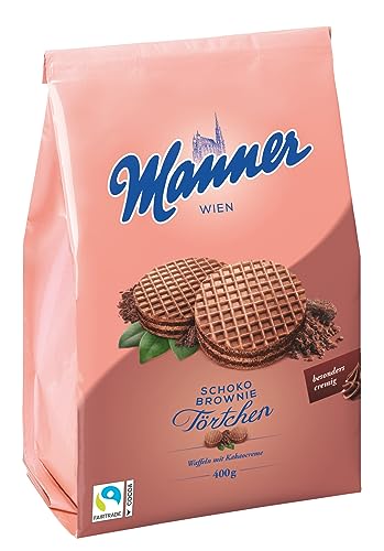 Load image into Gallery viewer, Manner Tartlets | Crispy Cocoa Biscuits with Chocolate Brownie Filling | Pack of 1 (400 g)
