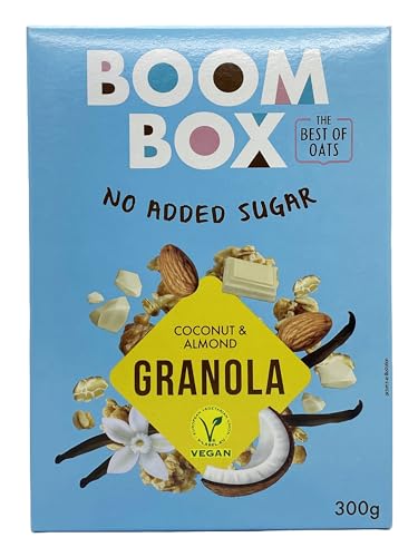 Verpakking van 6 Boom Box Muesli (Kokosnoot, Amandel, Gemengd Fruit (300g)) 