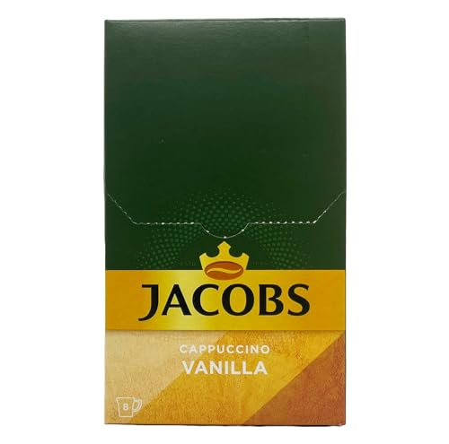 Load image into Gallery viewer, JACOBS Cappuccino 3-in-1 Instant Coffee with Vanilla Milk Flavor Sticks - 12 Gram Single Servings, Fresh Stock, Wholesale, - Pack of 5 Boxes of 8 Sticks Each
