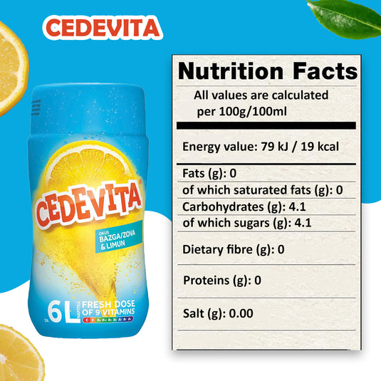Cedevita Instant 9 Vitamins Drink in Granules 455 g - Elderberry and Lemone