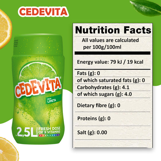 Cedevita Instant 9 Vitamins Drink in Granules 455 g - Lime