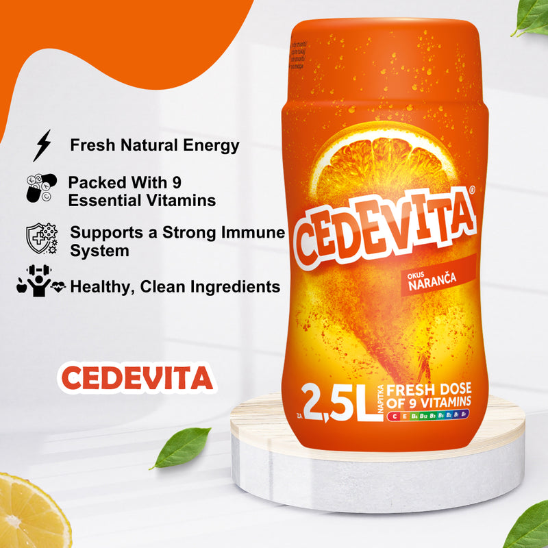 Load image into Gallery viewer, Cedevita Orange Instant 9 Vitamins in Granules 455 grams (for 6 litres of Drink)
