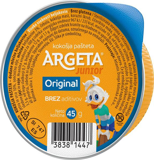 ARGETA Original Junior Chicken Pâté 45 g – Mild & Smooth Chicken Spread for Kids – Ready to Eat – Premium Quality