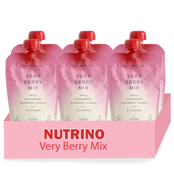 NUTRINO LAB – Very Berry Mix – apple, strawberry, raspberry, banana, oats, flaxseed 6 x 180g