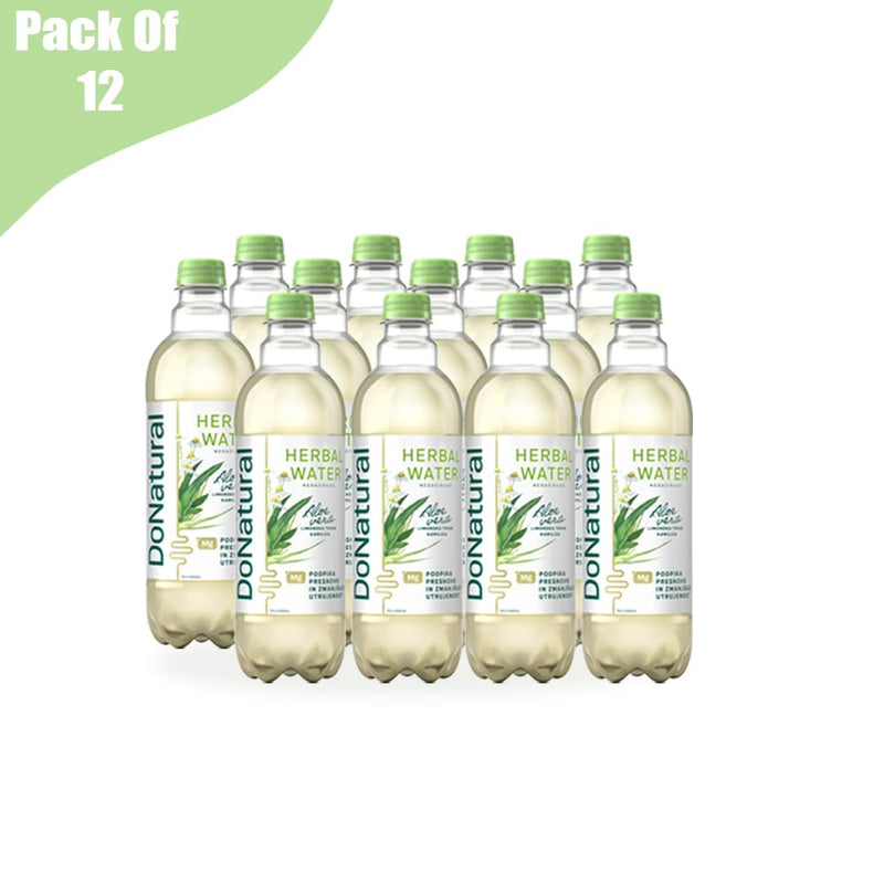 Load image into Gallery viewer, 12 Pack DoNatural Aloe Vera Herbal Water - Lemongrass &amp; Chamomile, 500 ml - Low Calorie Aloe Vera Drink with Magnesium &amp; Fibre, No Artificial Sweeteners

