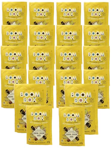 Load image into Gallery viewer, 16 Pack - BOOM BOX Oatmeal – healthy breakfast selection (banana, hazelnut- 60g)
