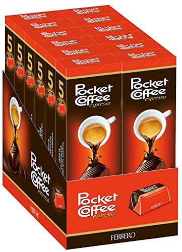 Pocket Coffee 12 x Pack of 5, 62 g (Pack of 12)