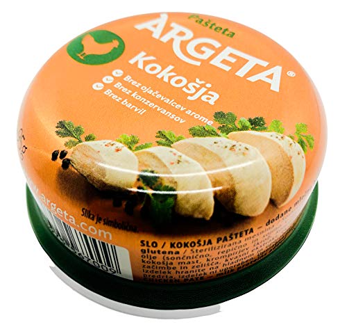 Patè Argeta No Preservatives in Glass (Pate Picant 14 Tubs 95 g, 95 g) - Natural Aroma