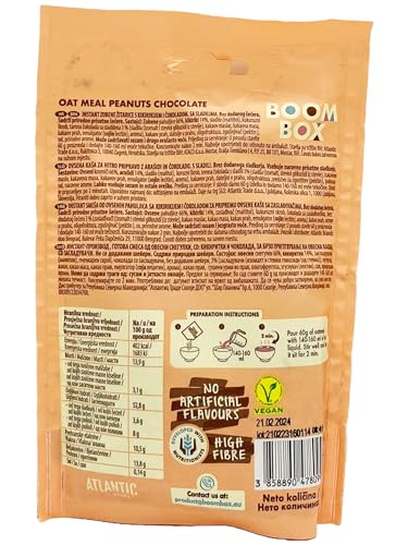 Load image into Gallery viewer, 16 Pack BOOM BOX Oatmeal – healthy breakfast selection (Peanut, Chocolate - 60g)
