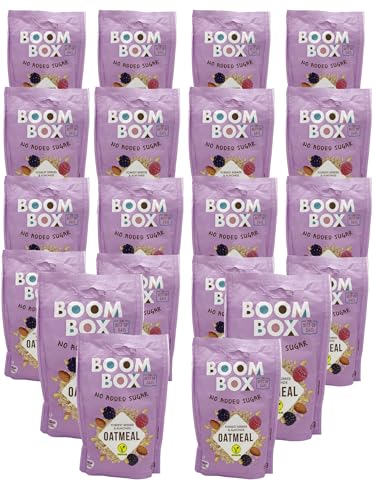 Verpakking van 16 - BOOM BOX Havermout – gezonde ontbijtselectie (Berry, Amandel - 60g) 