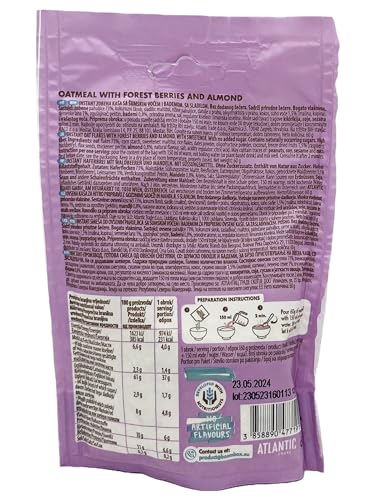 16 Pack BOOM BOX Oatmeal – healthy breakfast selection (Berry, Almond - 60g)