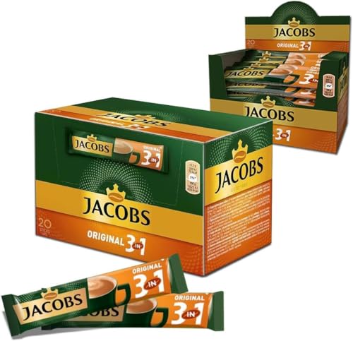 Load image into Gallery viewer, Jacobs 3-in-1 Instant Coffee Sticks, Pack of 60
