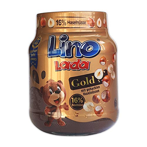 Podravka Lino Lada Gold Hazelnut Cream, Fine Spread with Chopped Hazelnuts, (1 x 350 g)