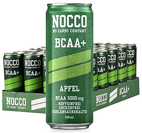 Afbeelding laden in Galerijviewer, NOCCO BCAA+ Apple 24 x 330 ml Aminozurendrank zonder cafeïne en suiker - Koolzuurhoudende sportdrank voor betere prestaties en betere regeneratie 
