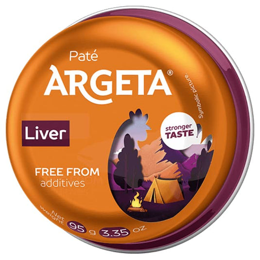 ARGETA Premium Exquisite Liver Pate - 14 cans of Excellent and Delicious Pate - Natural aromatic taste - No preservatives and gluten - Delicacy for gourmets - 1330 grams