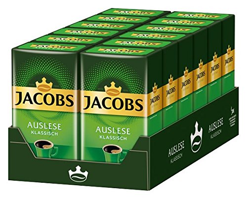 Jacobs Auslese Classic 500 g – Ground Coffee – Balanced Medium Roast for Filter, Drip & French Press
