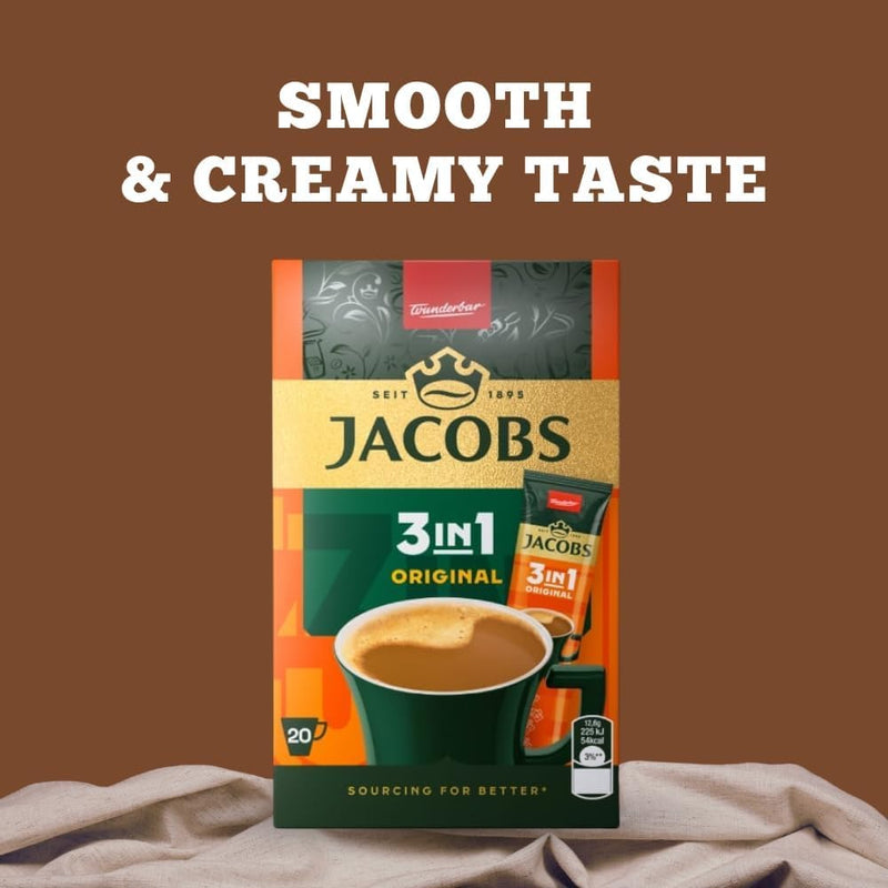 Load image into Gallery viewer, JACOBS 3in1 Instant Coffee Powder – Rich &amp; Creamy Coffee Mix with Sugar &amp; Creamer – 24 Sticks (302.4g) | Available in 144 Sticks (6 Boxes)
