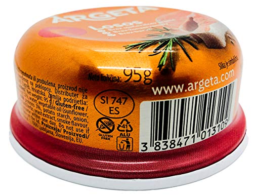 Load image into Gallery viewer, Argeta Premium Exquisite Salmon Pate - 14 Cans Excellent and Delicious Pate - Natural Aroma - Preservative and Gluten Free - 1330 g (95 g per jar x 14)
