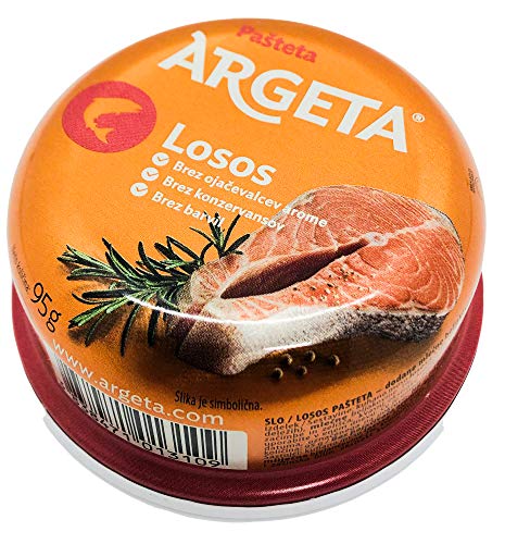 Load image into Gallery viewer, Argeta Premium Exquisite Salmon Pate - 14 Cans Excellent and Delicious Pate - Natural Aroma - Preservative and Gluten Free - 1330 g (95 g per jar x 14)
