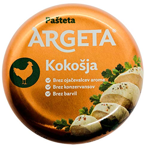 Patè Argeta No Preservatives in Glass (Pate Picant 14 Tubs 95 g, 95 g) - Natural Aroma