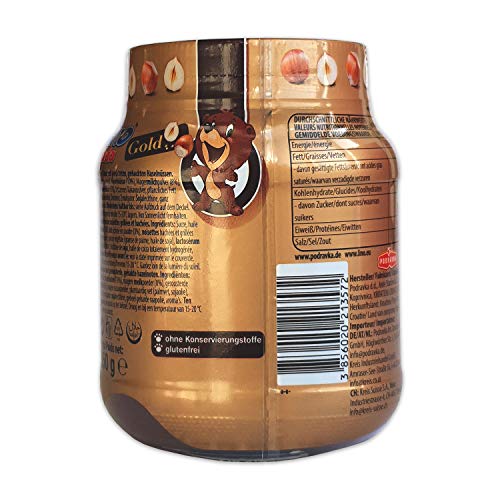 Podravka Lino Lada Gold Hazelnut Cream, Fine Spread with Chopped Hazelnuts, (1 x 350 g)