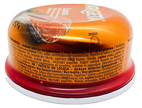 Argeta Premium Exquisite Salmon Pate - 14 Cans Excellent and Delicious Pate - Natural Aroma - Preservative and Gluten Free - 1330 g (95 g per jar x 14)