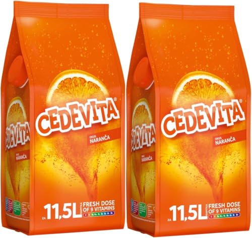 2 x Cedevita Orange Narandza Instant Vitamin Drink Mix 455 g, Makes 12.0 L Juice Alcohol-Free