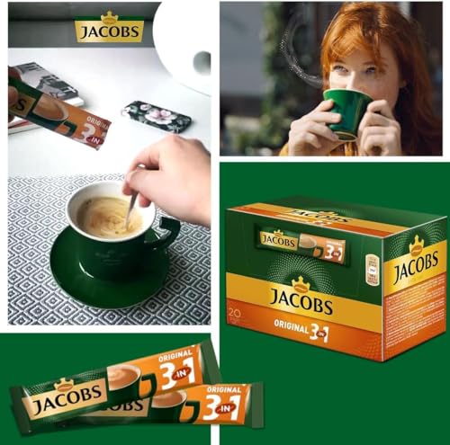 Load image into Gallery viewer, Jacobs 3-in-1 Instant Coffee Sticks, Pack of 60
