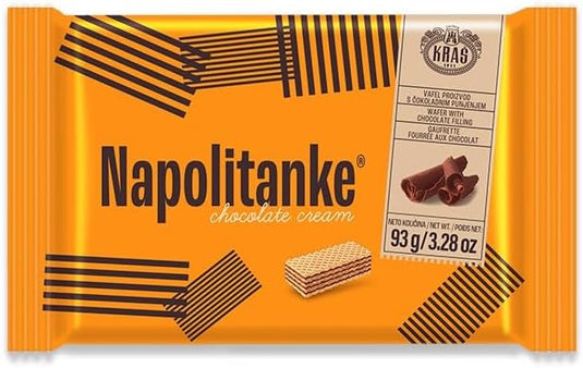 NAPOLITANKE KRAS Premium Wafers - Premium Wafers Biscuits with Delicious Milk, Chocolate Cream, Hazelnut, Lemon and Orange Fillings – (24x50g)