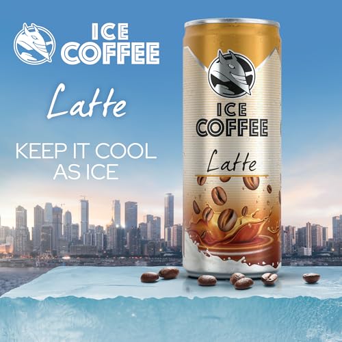 Load image into Gallery viewer, HELL Ice Coffee Latte | 24 x 250 ml cans multipack | 40 mg/100 ml caffeine | contains real Arabica &amp; Robusta coffee bean extracts | 75% UHT milk | Preservative-free | Iced coffee | ready to drink
