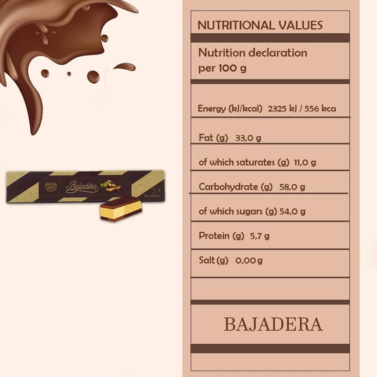 Premium Bajadera Diamond Chocolates with Finest Nut & Almond Viennese Nougat – Kosher, Halal, and Vegan Certified Bajadera Chocolates – Multipack Sizes (87 G, 6 PCS)