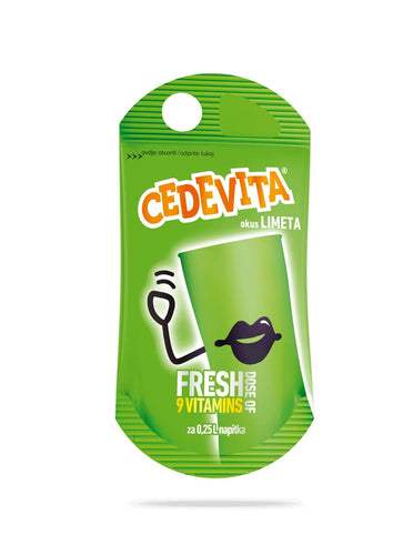 Cedevita Lime 50 x 19g Sachets – Refreshing Drink Mix with 9 Vitamins