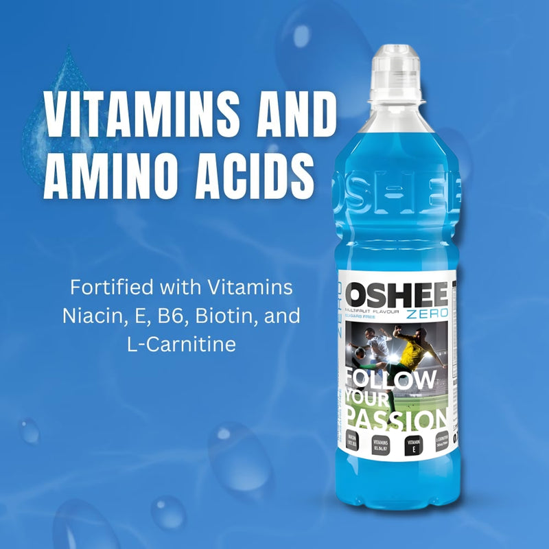 Load image into Gallery viewer, OSHEE ZERO Isotonic Sports Drink Fruit Flavor 750 ml PET  - Pack of 6
